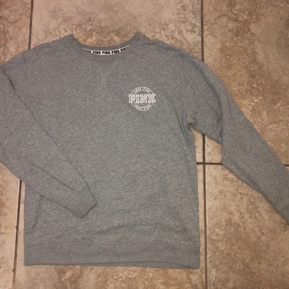 PINK Victoria’s Secret gray crew neck